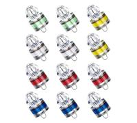 Limtula Underwater Fish Attractor Light Set for Night Angling, 12 Piece LED Lure Lamps, Rig-Ready Design, Mixed Colors, Lake Shore Boat Trips