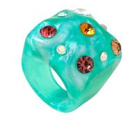 Limtula Unique Folding Shape Rings Lightweight Materials Decorated Party Wear Accessories with Shining Rhinestones Fashion Jewelry for Women