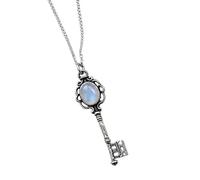 Limtula Unique Handcrafted Alloy Skeleton Necklace Pendant Neckchain with Stone Pendant for Daily Wear Moonstone Skull Necklace