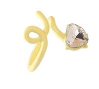 Limtula Unique Heart Adjustable Rings Hand Jewelry, Yellow