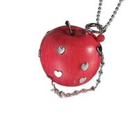 Limtula Unique Inspired Red Fruit Necklace Featuring Heart Shaped Pendant and Round Beads for Lady Women Lovely Neck Chain