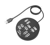 Limtula USB 2.0 Adapter 10 Port Circular Expansion Charging Dock for and Entertainment Use Multiple Port Connection Extension Dock