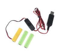 Limtula USB Battery Adapter Cord Eliminators Cable Replace 4.5V AA Batteries for LED Light Toy Radio with Power Switches USB Power Converter Wire Fake Battery Elimination Line