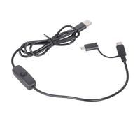 Limtula USB to Type C USB Cable Builtin on Off Switches Charging Cable 5V 3A Fast Charging PVC 1.2m or 2m Length Switches