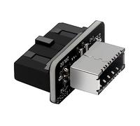 Limtula USB3.0 19 / 20Pin Steering Joint Socket Desktop Computer Motherboard Vertical Pin Holder 90 Degree Elbow Plug Port USB Front Panel Adapter