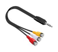 Limtula Video Splitter Cable 3.5 Mm Male to Triple, 25cm | Plug-and-Play Adapter for Home Display Setup
