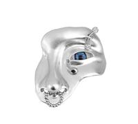 Limtula Vintage Half Face Brooch Lapel Pin Simple Sweater Brooches Orcs Mask Exaggerated Alloy Pin Jewelry for Women Man
