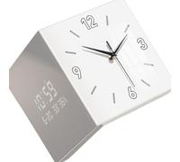 Limtula Wall Mounted Square Acrylic Corner Clock with Double Sided Display Aesthetic Quiet Digital Hanging Decoration Acrylic