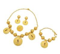 Limtula Wedding Jewelry Set Sparkling Gold Color Necklace Earrings Set for Bride and Fashion Enthusiasts Elegant Bridal Accessories