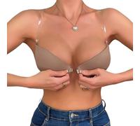 Limtula Women's Invisible Bra for Backless Dresses Detachable Transparent Straps Front Hook Closure Push Up Underwire Padded Women's Backless Transparent Strap
