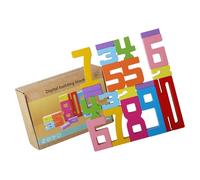 Limtula Wooden Stacking Blocks with Numbers for Kids Early Learning Educational Toy Stacking Number Divisions for Kids