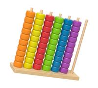 Limtula Wooden Stacking Game Color Sorting Toy for Family Gathering Play Develops Fine Motor Skill and Logical Thinking Exercise Competitive Puzzle Game