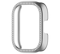 Limtula Wrap Enclosed Single Row Crystal Casing, Silver plated