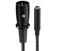 Limtula XLR Male to 1/4 Inch Female Adapter Cable, 30cm | Braided Balanced Bridge for Streaming, Rehearsal, Creator Use
