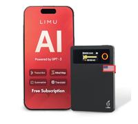 LIMU AI Voice Recorder with App Control - 18h Recording Device 64GB