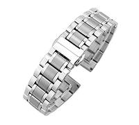 lin 18mm - 24mm Metal Watchbands Bracelet Women Fashion Silver Solid Stainless Steel Luxury Watch Band Strap Accessories going (Band Color : Silver, Band Width : 18mm)