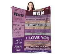 LIN KANG Nan Gifts from Grandchildren,Soft Flannel Blanket, Nan Birthday Gifts, Gift for Grandma on Mothers Day Christmas, Soft Throw Blanket 50x60in