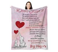 LIN KANG Sister Gifts Blanket, Sister Gifts from Sister, Best Sister Gifts, Presents for Sister on Birthday Wedding Graduation Christmas Valentine's Day - Big Sister Gifts from Sister Brother 50x60in