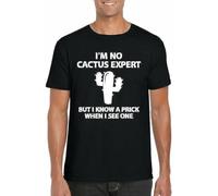 LIN50YIIY Corrupt I M No Cactus Expert T Shirt, Funny Rude Sarcastic Joke Unisex Adults Top(Large)
