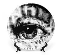 Lina Cavalieri Decorative Face Makeup Plate, 10 inch, Includes Bracket and Special Spring Hook, Style-6