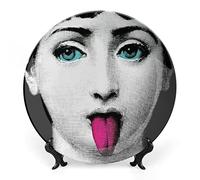 Lina Cavalieri Decorative Face Makeup Plate, 6 Inch, Includes Bracket and Special Spring Hook, Style-12