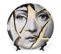 Lina Cavalieri Decorative Plate - Face Makeup Wall Hanging Decoration, Including Bracket and Special Spring Hook, Style-15, 10 Inch