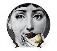 Lina Cavalieri Decorative Plate - Face Makeup Wall Hanging Decoration, Including Bracket and Special Spring Hook, Style-1, 6 Inch