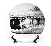 Lina Cavalieri Plate, Fornase Decorative Plate Face Makeup Plate Wall Hanging Decoration,Including Bracket and Special Spring Hook,style-25,8inch