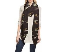 Lina & Lily Giraffe Animal Print Women's Scarf Shawl Wrap Lightweight for All Seasons (Brown)
