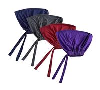 Lina & Lily Modal Jersey Hijab Undercap Tie-Back Muslim Women Inner Cap Scarf (Navy Blue, Dark Grey, Dark Red, Dark Purple)