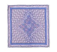 Lina & Lily Multi-Patterns Flower Geometric Tribal Aztec Paisley Print Square Scarf Shawl with Tassels (F5)