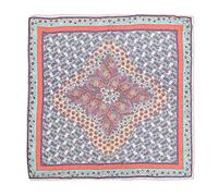 Lina & Lily Multi-Patterns Flower Geometric Tribal Aztec Paisley Print Square Scarf Shawl with Tassels (F2)