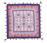 Lina & Lily Multi-Patterns Flower Geometric Tribal Aztec Paisley Print Square Scarf Shawl with Tassels (G1)