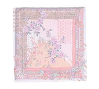 Lina & Lily Multi-Patterns Flower Geometric Tribal Aztec Paisley Print Square Scarf Shawl with Tassels (J4)