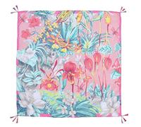 Lina & Lily Multi-Patterns Flower Geometric Tribal Aztec Paisley Print Square Scarf Shawl with Tassels (K2)