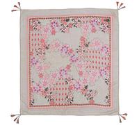 Lina & Lily Multi-Patterns Flower Geometric Tribal Aztec Paisley Print Square Scarf Shawl with Tassels (M3)