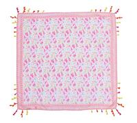 Lina & Lily Multi-Patterns Flower Geometric Tribal Aztec Paisley Print Square Scarf Shawl with Tassels (H2)