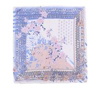 Lina & Lily Multi-Patterns Flower Geometric Tribal Aztec Paisley Print Square Scarf Shawl with Tassels (J1)
