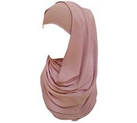 Lina & Lily Non-see-through Bubble Crepe Chiffon Muslim Hijab Head Scarf Shawl Wrap Thick Lightweight (Mauve)