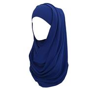 Lina & Lily Non-see-through Bubble Crepe Chiffon Muslim Hijab Head Scarf Shawl Wrap Thick Lightweight (Royal Blue)