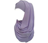 Lina & Lily Non-see-through Bubble Crepe Chiffon Muslim Hijab Head Scarf Shawl Wrap Thick Lightweight (Dusty Purple)
