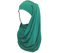 Lina & Lily Non-see-through Bubble Crepe Chiffon Muslim Hijab Head Scarf Shawl Wrap Thick Lightweight (Jade Green)