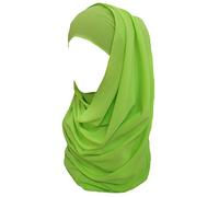 Lina & Lily Non-see-through Bubble Crepe Chiffon Muslim Hijab Head Scarf Shawl Wrap Thick Lightweight (Apple Green)