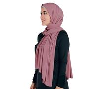 Lina & Lily Non-see-through Premium Jersey Modal Hijab Head Scarf Shawl Wrap for Muslim Women (Dusty Pink)