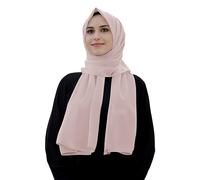 Lina & Lily Opaque Medina Silk Hijab Women's Head Scarf Shawl Wrap (Nude Pink)