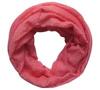 Lina & Lily Polka Dot Print Women's Infinity Scarf Snood Lightweight (Coral)