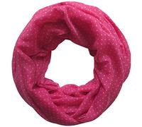 Lina & Lily Polka Dot Print Women's Infinity Scarf Snood Lightweight (Pink)