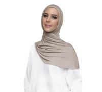 Lina & Lily Pre-sewn Instant Slip-on Modal Jersey Hijab Head Scarf Wrap for Muslim Women (Light Mink)