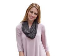 Lina & Lily Premium Modal Jersey Knit Women's Infinity Scarf Snood Lightweight (Dark Grey)