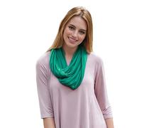 Lina & Lily Premium Modal Jersey Knit Women's Infinity Scarf Snood Lightweight (Jade Green)